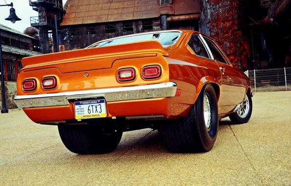 Картинка Chevrolet, Orange, Race, Ass, Vega, Vehicle