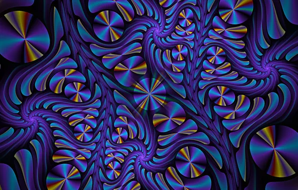 Картинка абстракция, отражение, текстуры, textures, abstraction, переливы, компьютерная графика, reflection, iridescence, computer graphics, purple-blue, пурпурно-голубой