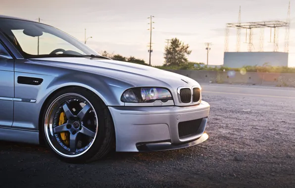 Картинка BMW, E46, Face, Silver, Sight