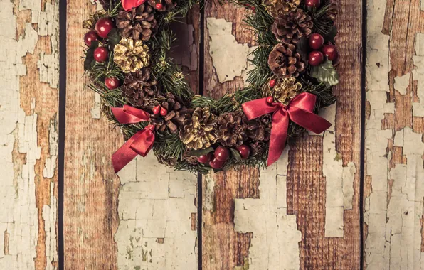 Картинка украшения, Новый Год, Рождество, Christmas, венок, wood, New Year, decoration, wreath, Merry