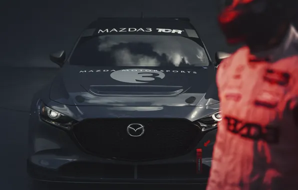 Картинка фары, Mazda, вид спереди, Mazda 3, 2020, TCR