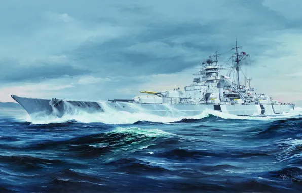 Картинка Германия, Bismarck, 1939, Бисмарк, линкор немецкого военного флота, кригсмарине