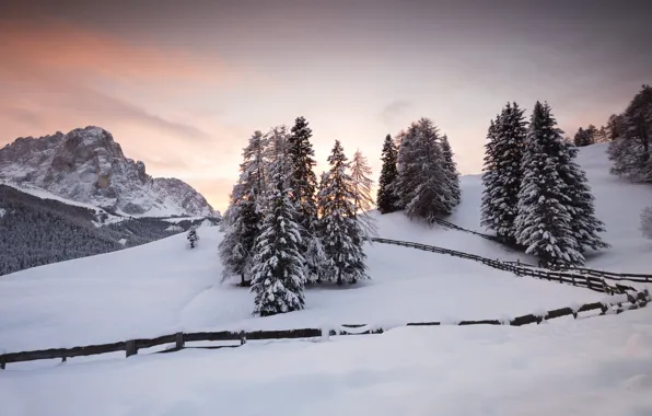 Картинка зима, горы, природа