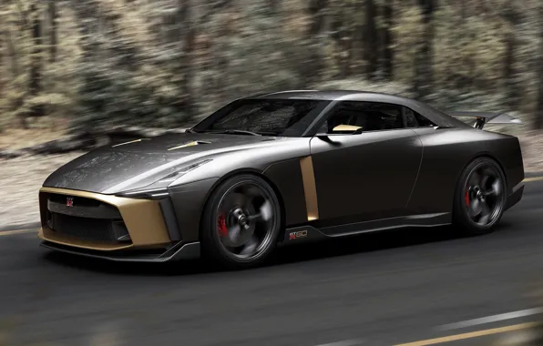Картинка Concept, скорость, Nissan, 2018, ItalDesign, GT-R50
