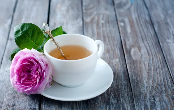 Картинка роза, rose, flower, pink, cup, tea, чашка чая