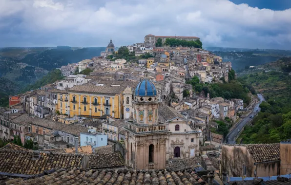 Картинка здания, дома, Италия, панорама, Italia, Сицилия, Sicilia, Ragusa, Рагуза