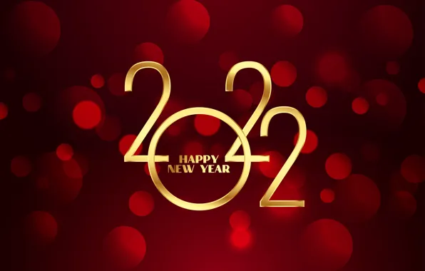 Картинка фон, золото, цифры, Новый год, red, golden, new year, happy, decoration, sparkling, 2022