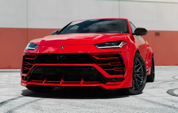 Картинка Lamborghini, SUV, RED, Urus, Face, VAG