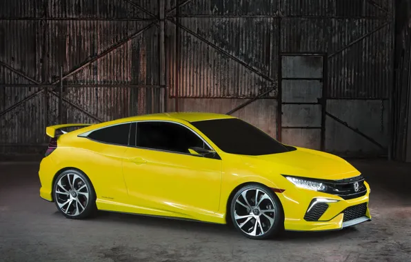 Картинка купе, Honda, сбоку, 2015, Civic Concept