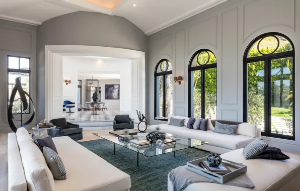 Картинка вилла, интерьер, гостиная, living room, Beverly Hills, mansion