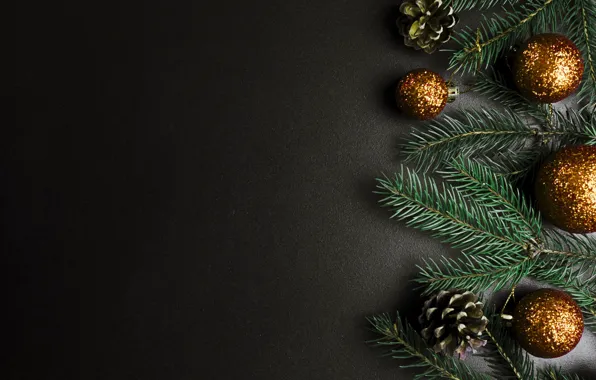 Картинка шары, елка, Новый Год, Рождество, Christmas, balls, New Year, decoration, Merry, fir tree, ветки ели