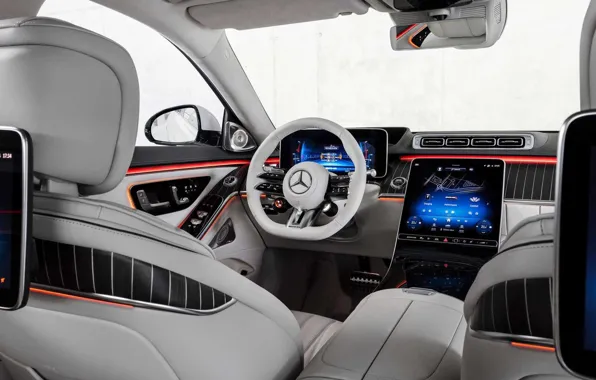 Картинка Mercedes, AMG, салон автомобиля, Mercedes-AMG S 63 E Performance