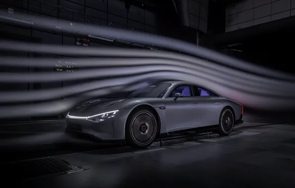Картинка купе, Mercedes-Benz, воздух, потоки, 2022, Vision EQXX Concept