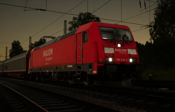 Картинка Германия, Локомотив, Поезд, train, Loco, Train Sim World 2020