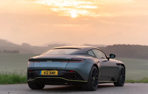 Картинка закат, Aston Martin, вид сзади, 2018, DB11, AMR, Signature Edition