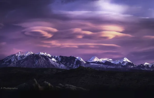 Картинка небо, горы, вечер, Simon W