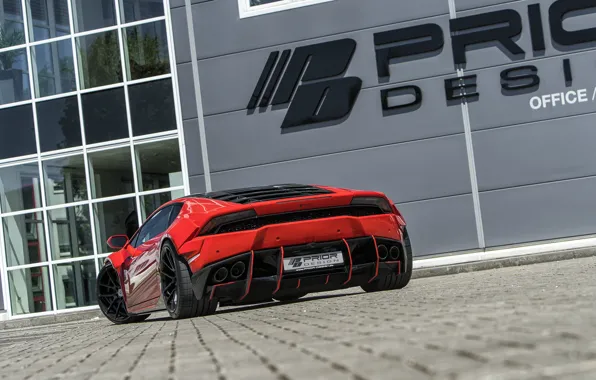 Картинка Lamborghini, вид сзади, 2018, Widebody, Prior-Design, Huracan, PDLP610WB, Aerodynamik-Kit