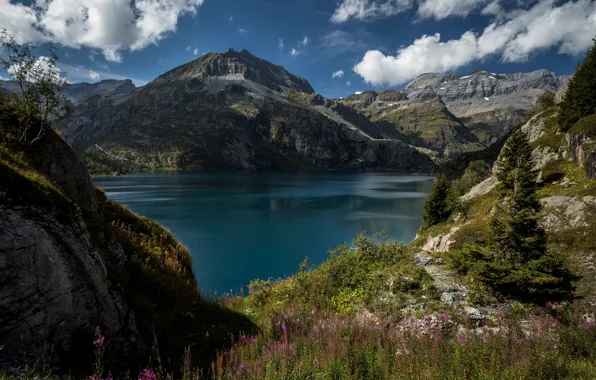 Картинка горы, озеро, Швейцария
