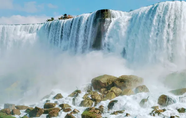 Картинка вода, камни, стихия, водопад, Ниагара, Канада