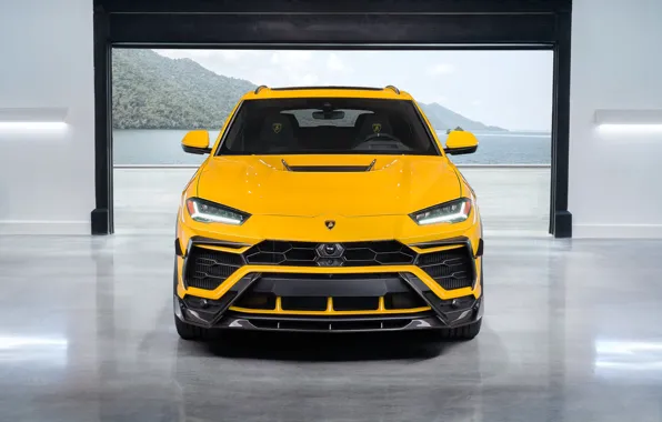Картинка Lamborghini, Front, Yellow, SUV, Urus, VAG