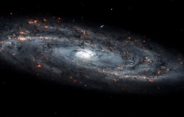 Картинка Stars, Galaxy, Spiral galaxy, Constellation Ursa Major, Star formation regions, NGC 4100
