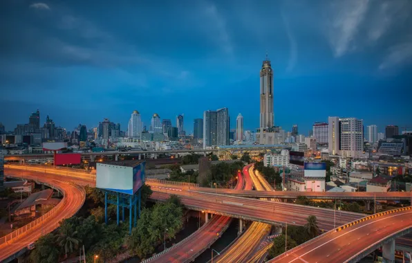 Картинка город, дороги, Тайланд, Бангкок