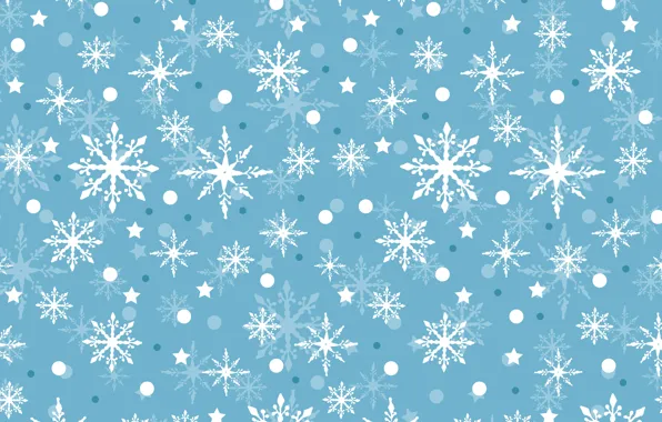 Картинка зима, снег, снежинки, фон, голубой, Christmas, blue, winter, background, snow, snowflakes