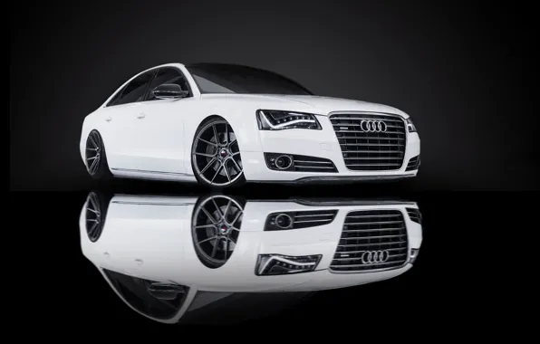 Картинка Audi, White, Reflection, VAG, MatrixLED