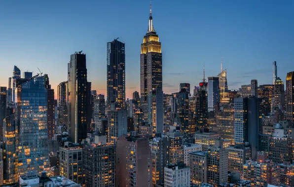 Картинка здания, дома, Нью-Йорк, Манхэттен, небоскрёбы, Manhattan, New York City