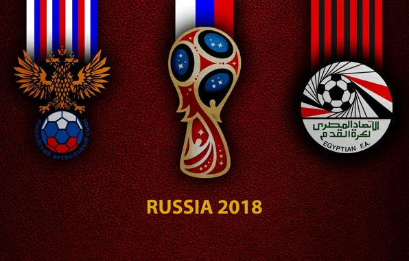 Картинка wallpaper, sport, logo, football, FIFA World Cup, Russia 2018, Russia vs Egypt