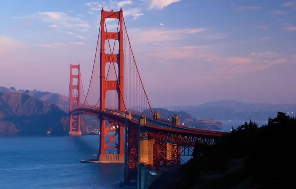 Картинка небо, мост, Сан-Франциско, Золотые Ворота