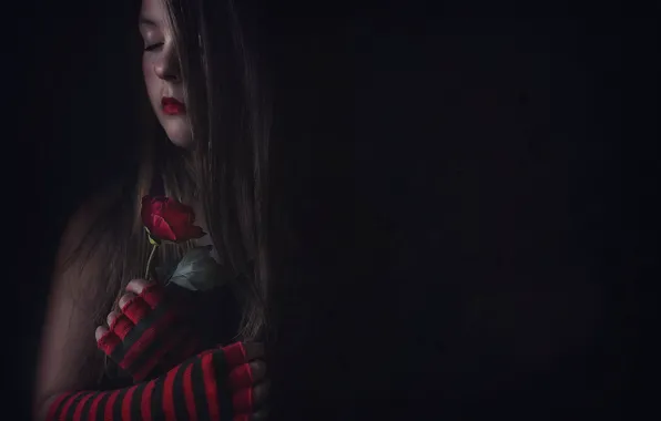 Картинка роза, девочка, перчатки, danielle waage