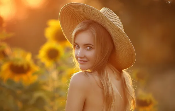 Картинка девушка, улыбка, шляпа, Даша, Dmitry Arhar
