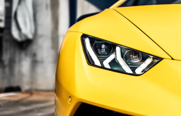 Картинка Lamborghini, Light, Yellow, VAG, Performante, Huracan, Sight