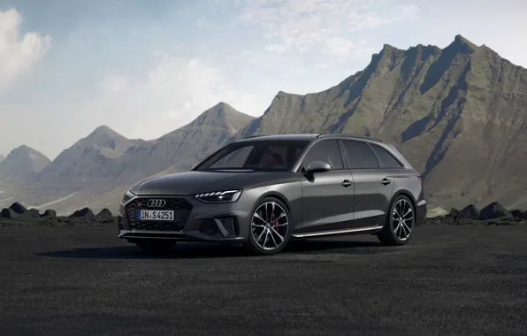 Картинка горы, Audi, вершины, универсал, 2019, A4 Avant, S4 Avant