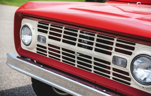 Картинка красный, Roadster, Ford, решётка, 1966, Bronco