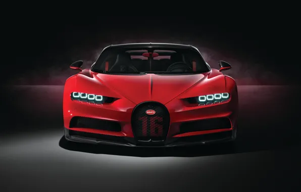 Картинка Bugatti, вид спереди, 2018, Sport, Chiron