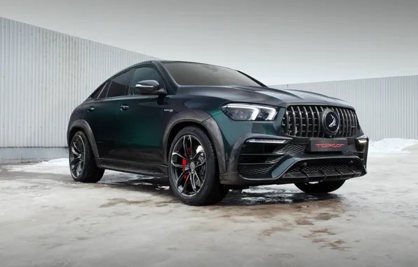 Картинка Mercedes-Benz, Mercedes, Green, Topcar, Front, Coupe, Inferno, Side, GLE, GLE Coupe