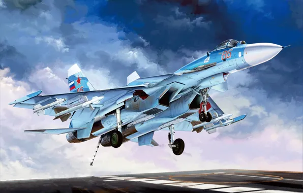Картинка Россия, Су-33, ВМФ России, Палубный истребитель, Палубная авиация