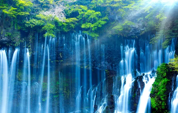 Картинка Япония, водопад Шираито, Фудзиномии