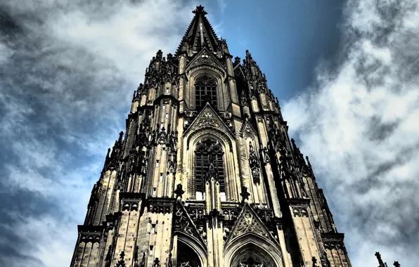 Картинка небо, Германия, собор, строение, Кёльн