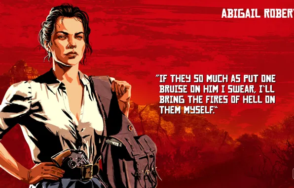 Картинка девушка, оружие, арт, Red Dead Redemption 2, Abigail Roberts
