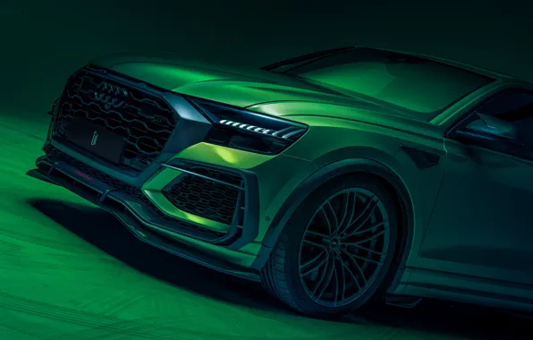 Картинка Audi, зелёный, перед, тюнинг ателье, ABT, обвес, Кроссовер, RSQ8-R