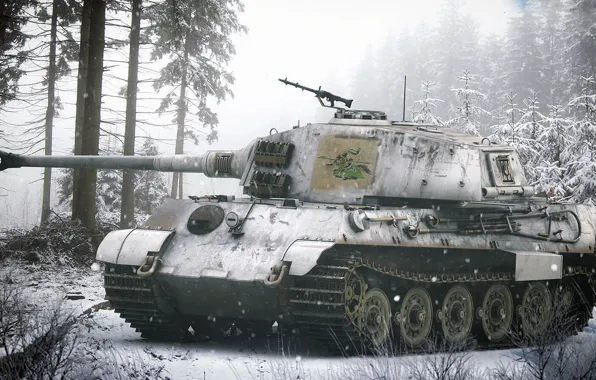Картинка Königstiger, Panzerkampfwagen VI Ausf. B, Тигр II, немецкий тяжёлый танк, Antonis (rOEN911) Karidis, Нацистская Германия, …