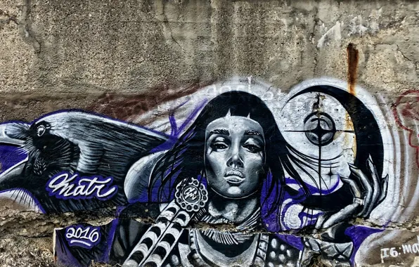 Картинка стена, граффити, рисунок
