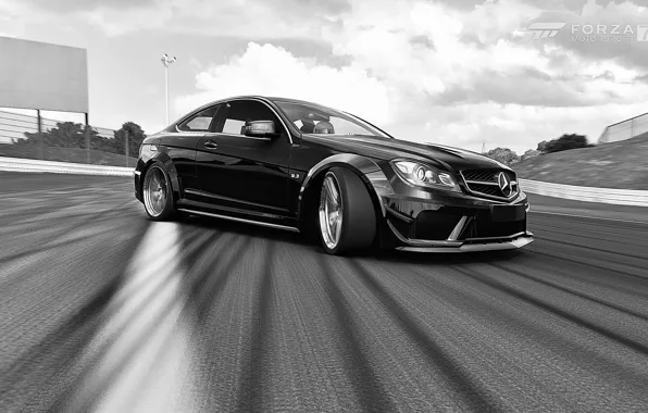 Картинка HDR, Mercedes, Benz, Drift, AMG, C Class, Game, Black Series, Mercedes Benz C 63 AMG …