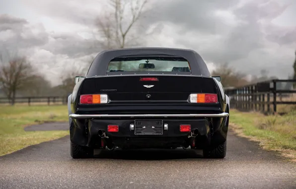 Картинка Black, Вид сзади, Aston Martin V8 Vantage Volante