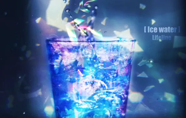 Картинка лед, вода, стакан, by Lifeline