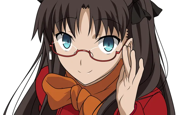 Картинка девушка, очки, Тосака Рин, Судьба ночь схватки, Fate / Stay Night