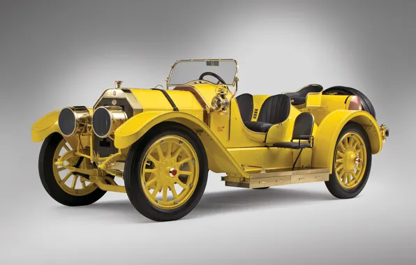 Картинка ретро, retro, 1911, Oldsmobile, Race Car, Autocrat "Yellow Peril", 500см3, brass era, (Series 28), rumble …
